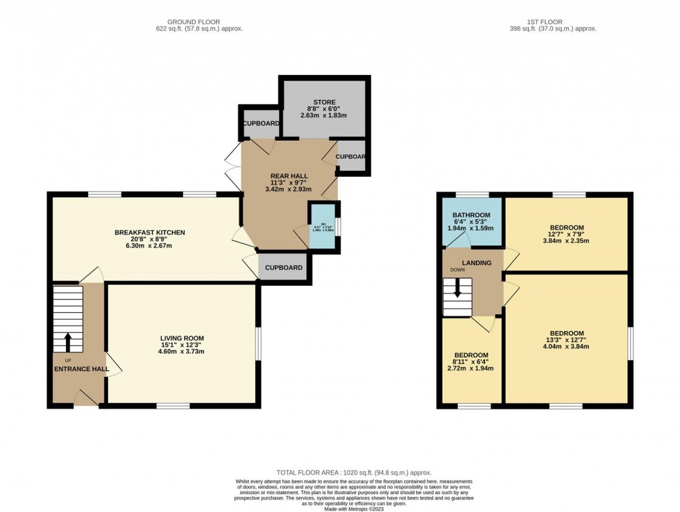 Floorplan for Marbury Road, Wilmslow