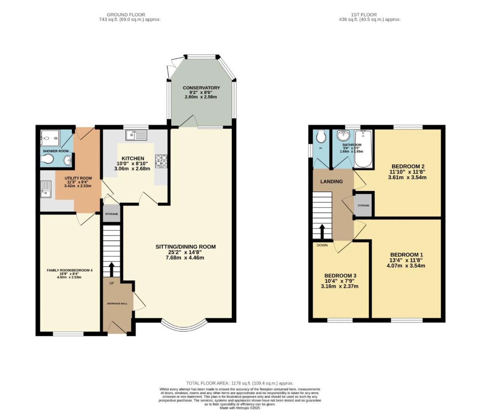 Floorplan for Copperfields, Wilmslow