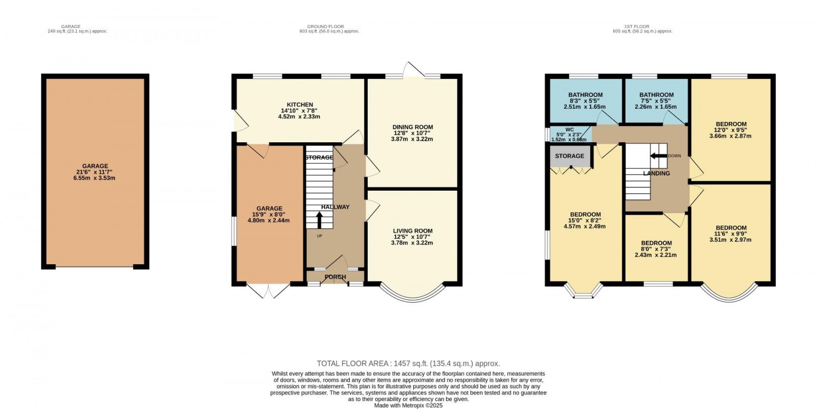 Floorplan for Derwent Drive, Handforth, Wilmslow