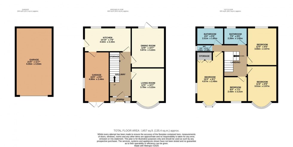 Floorplan for Derwent Drive, Handforth, Wilmslow
