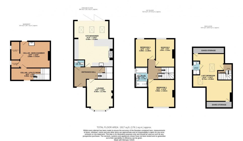 Floorplan for Birch Drive, Hazel Grove