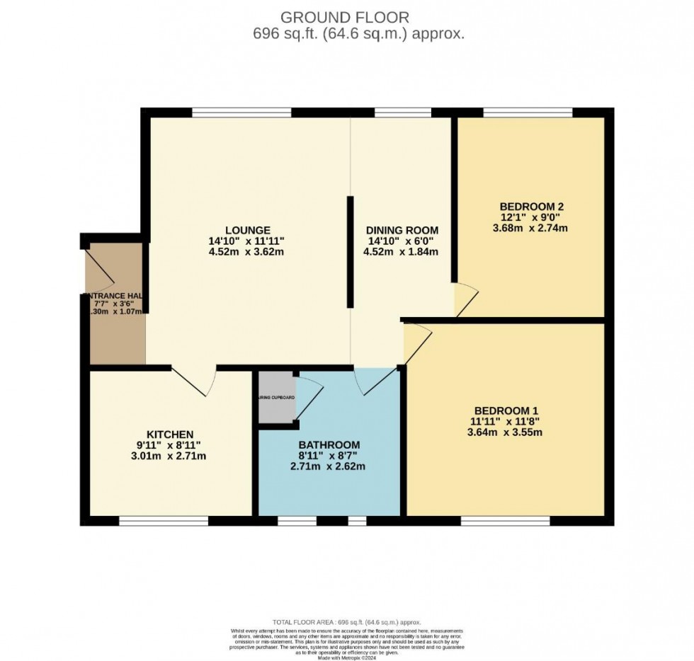 Floorplan for Damery Court, Bramhall, Stockport