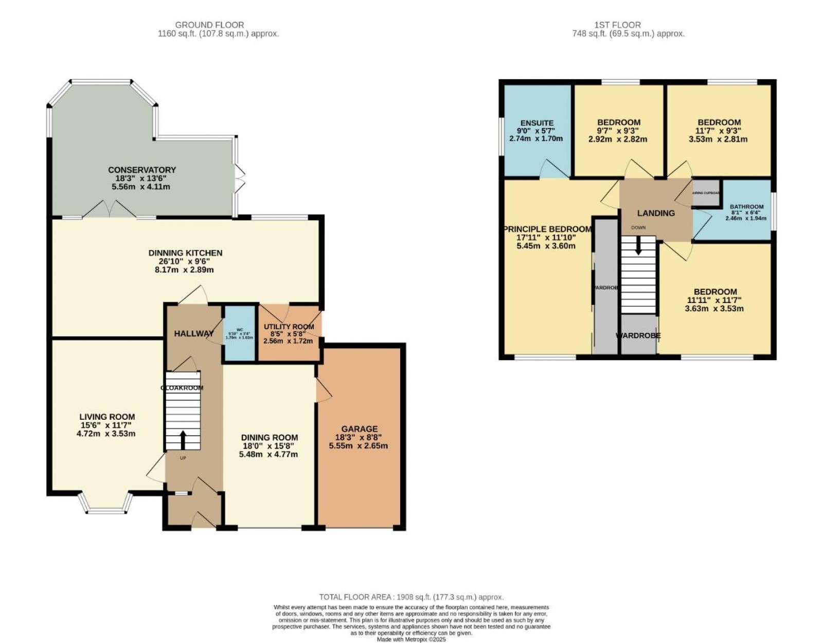Floorplan for Wolverton Drive, Wilmslow