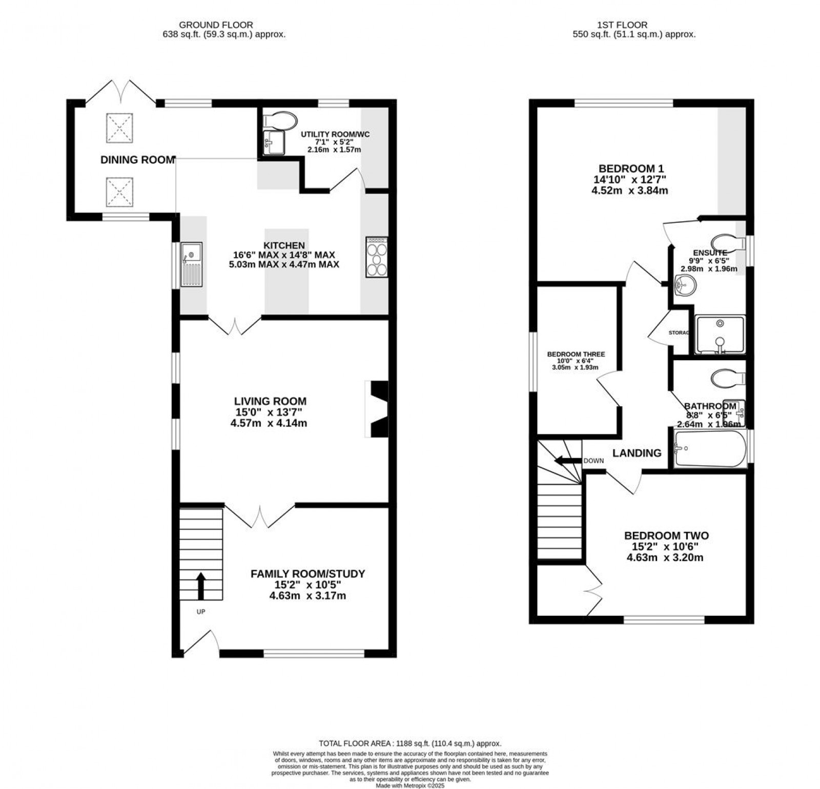 Floorplan for South Oak Lane, Wilmslow