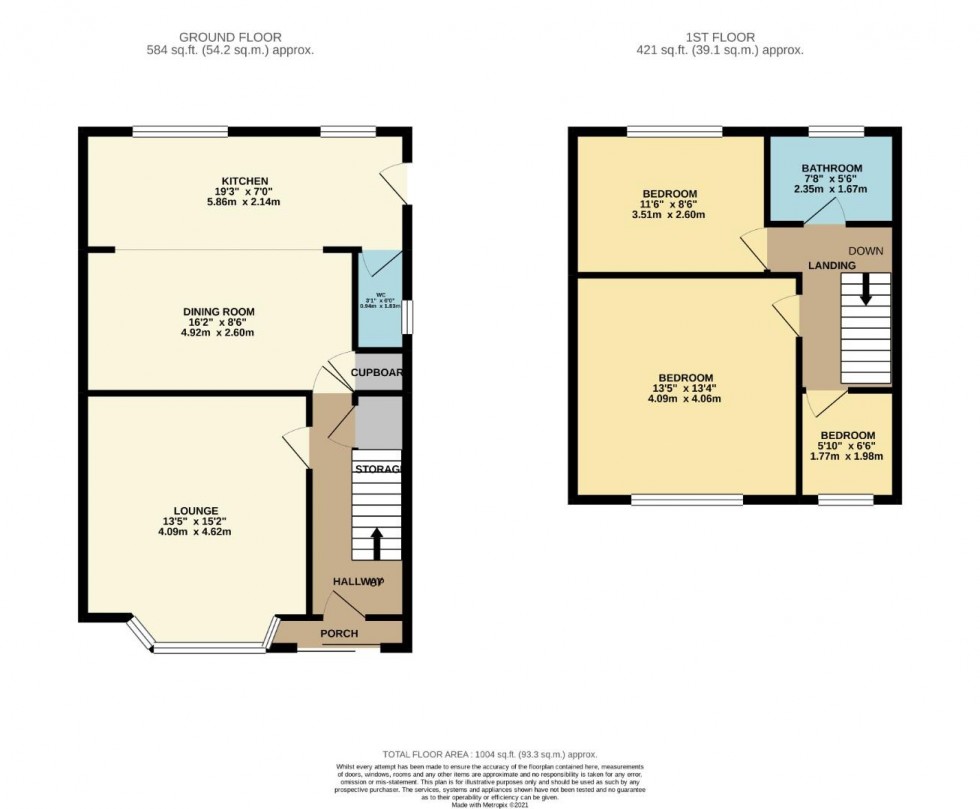 Floorplan for Lacey Green, Wilmslow