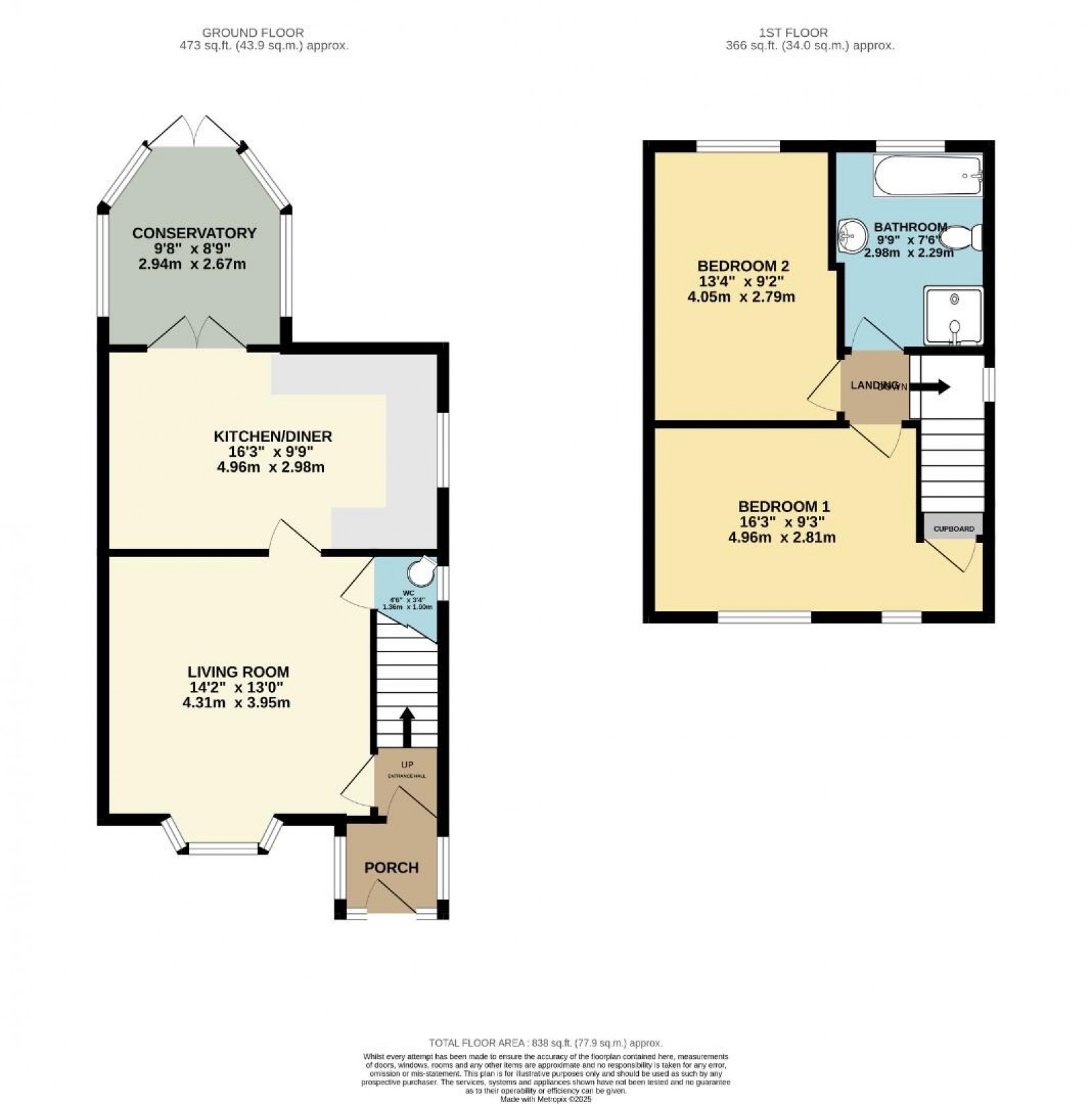Floorplan for Bourne Street, Wilmslow