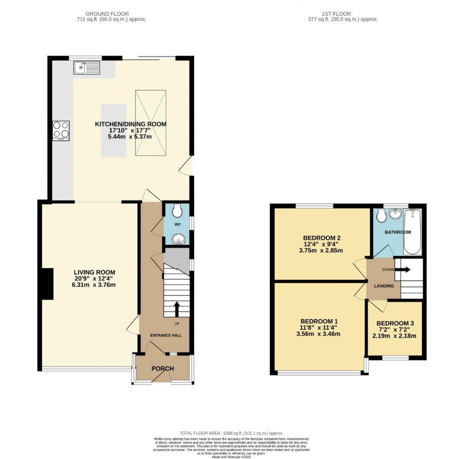 Floorplan for Sylvan Avenue, Wilmslow