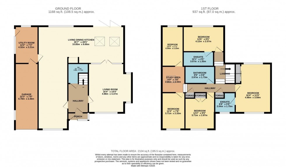 Floorplan for Kingsley Avenue, Wilmslow