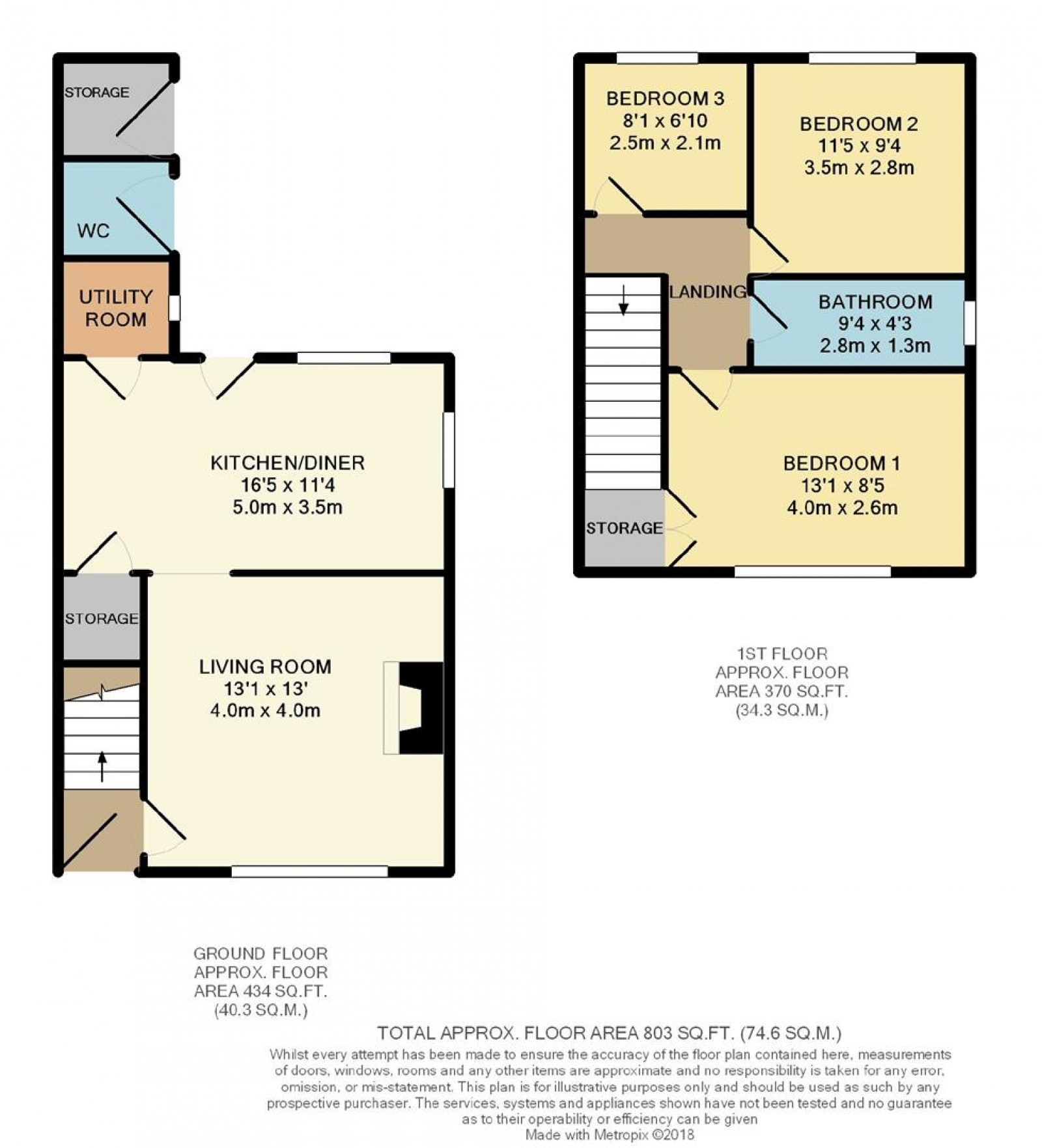 Floorplan for Park Road, Wilmslow