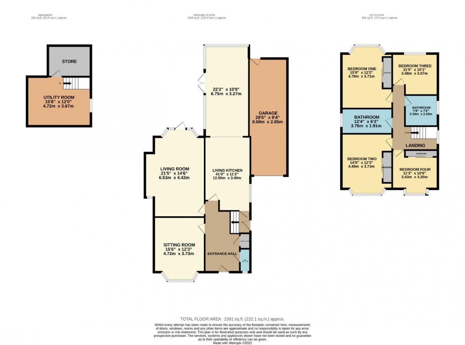 Floorplan for Hilltop Avenue, Cheadle Hulme