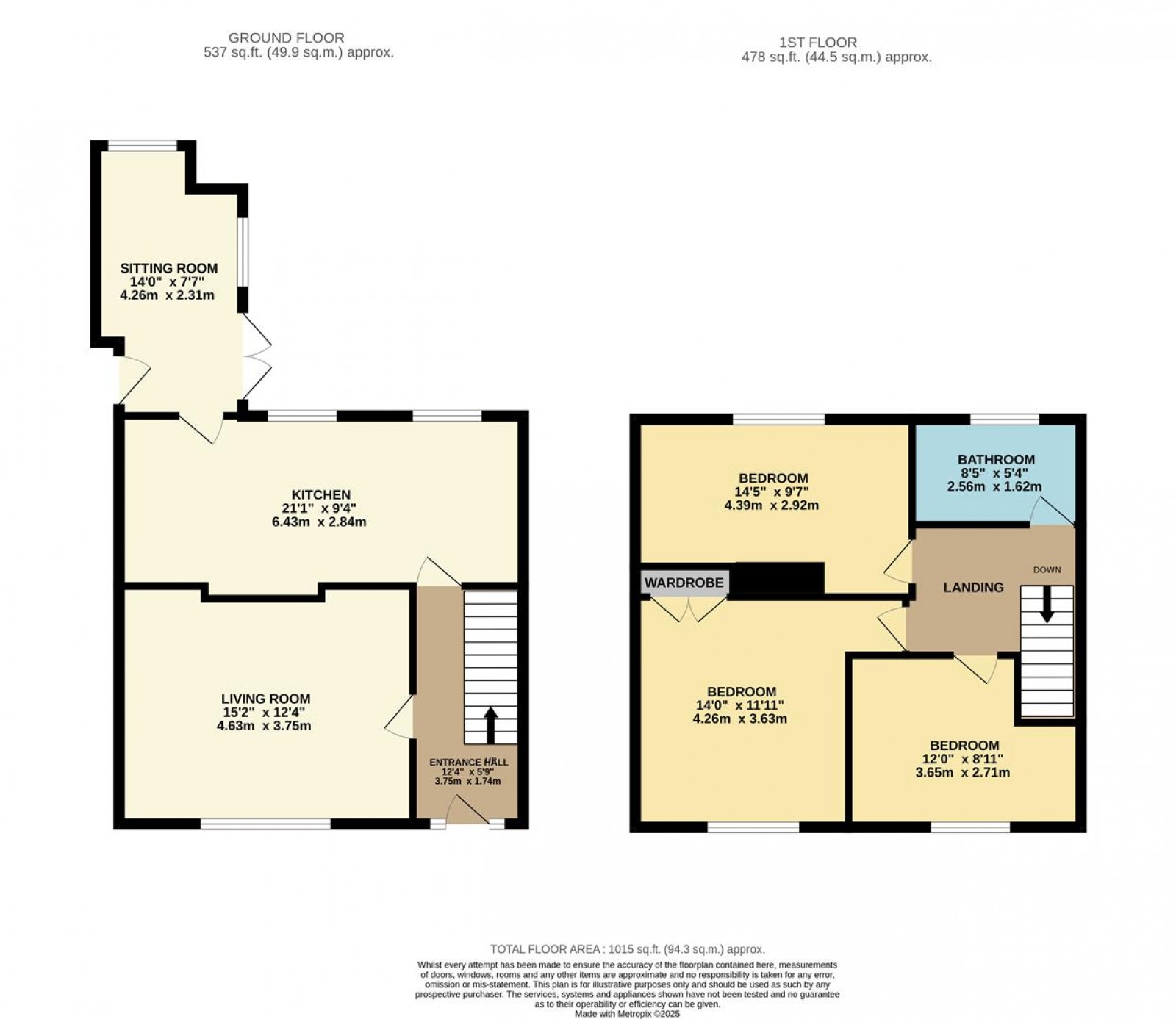 Floorplan for Cranford Road, Wilmslow