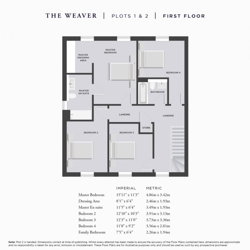 Floorplan for The Weaver, Deanwater Drive, Woodford