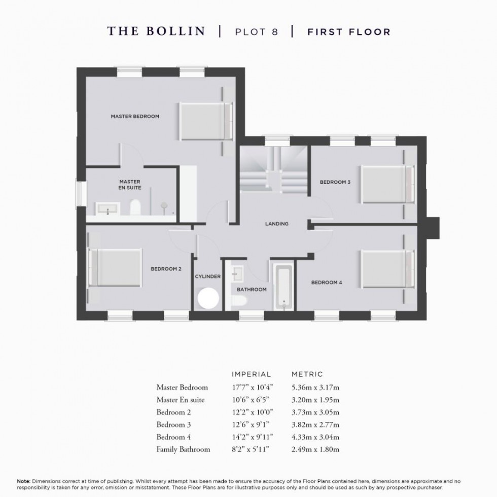 Floorplan for The Bollin, Deanwater Drive, Woodford