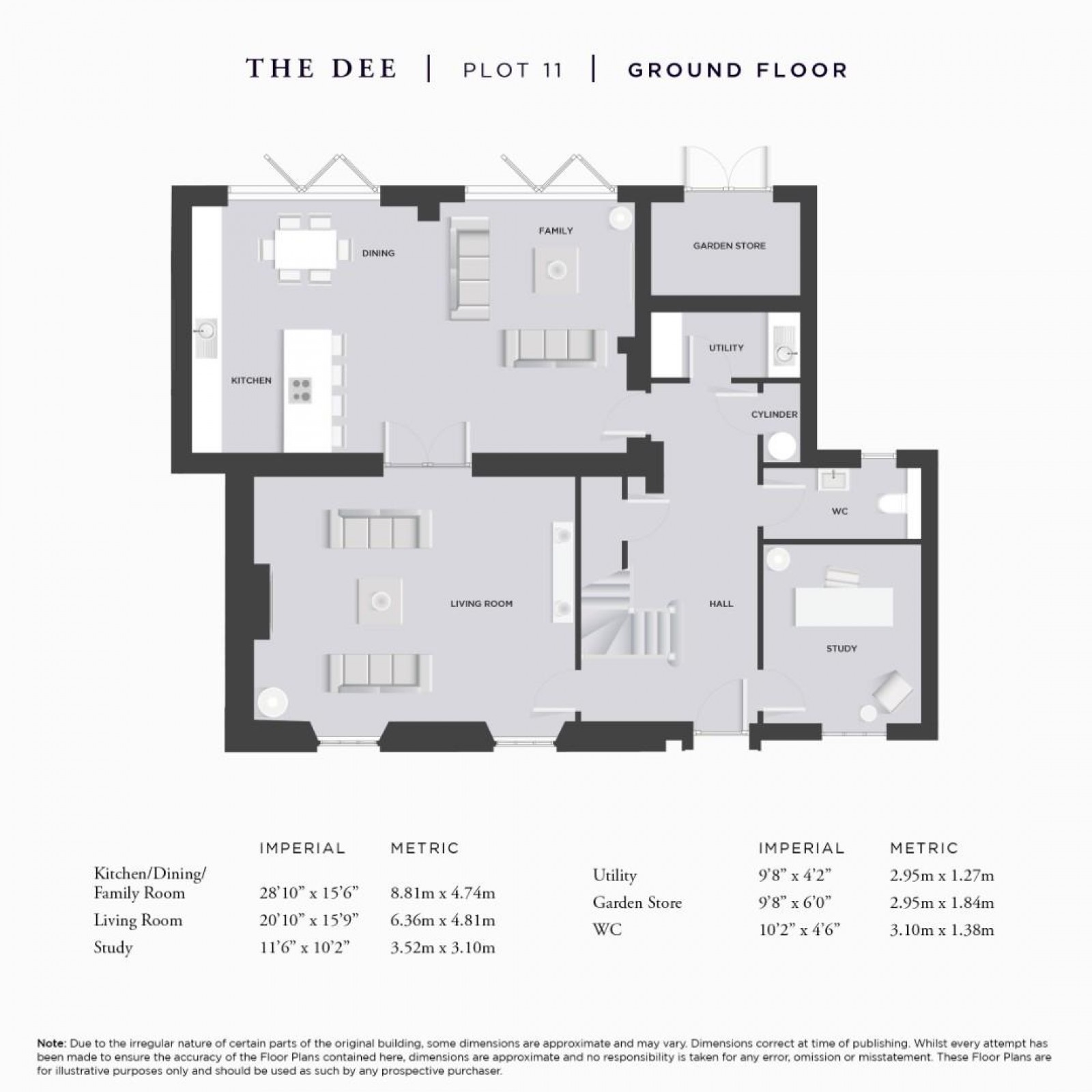 Floorplan for The Dee, Deanwater Drive, Woodford