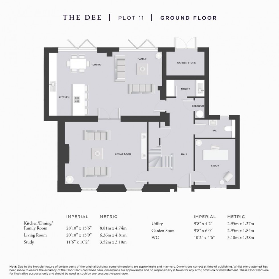 Floorplan for The Dee, Deanwater Drive, Woodford