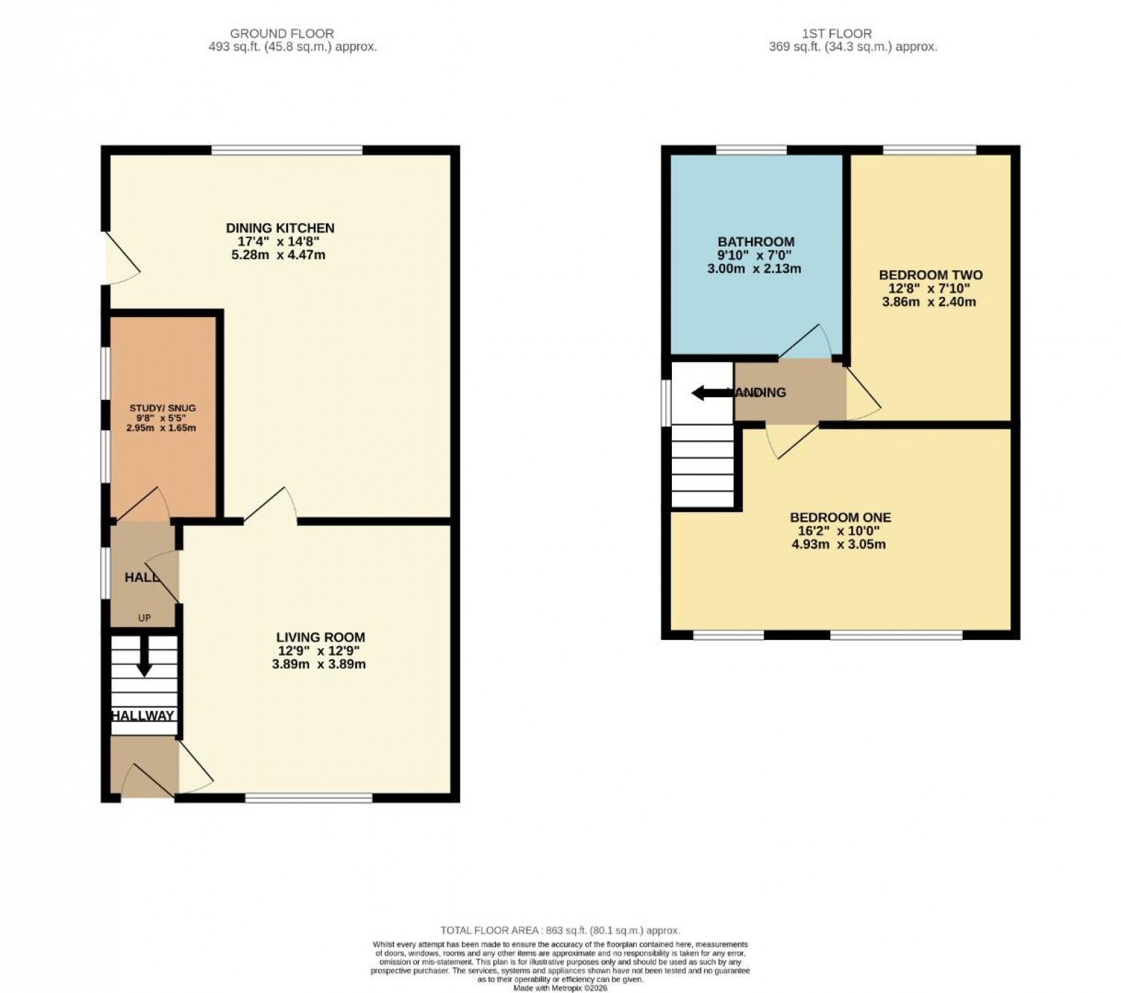 Floorplan for Bourne Street, Wilmslow