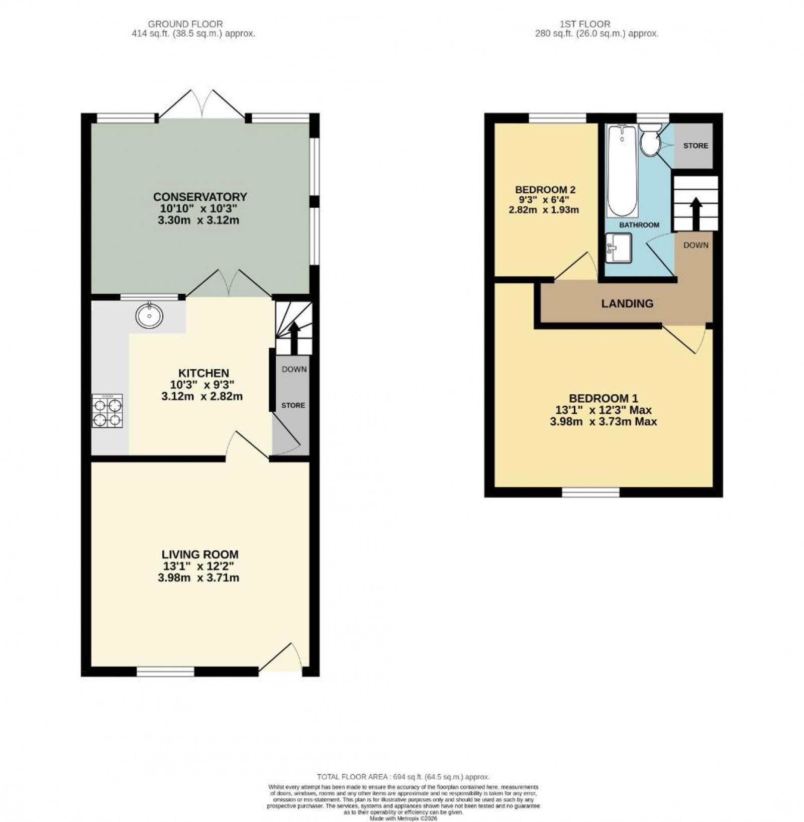 Floorplan for South Oak Lane, Wilmslow