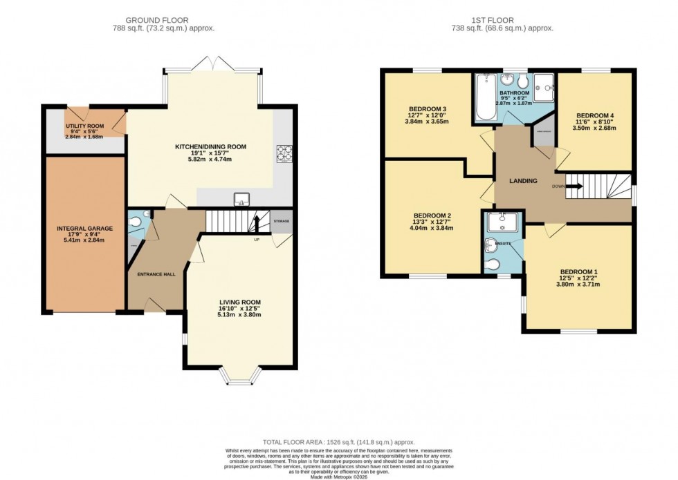 Floorplan for Orchid Close, Wilmslow