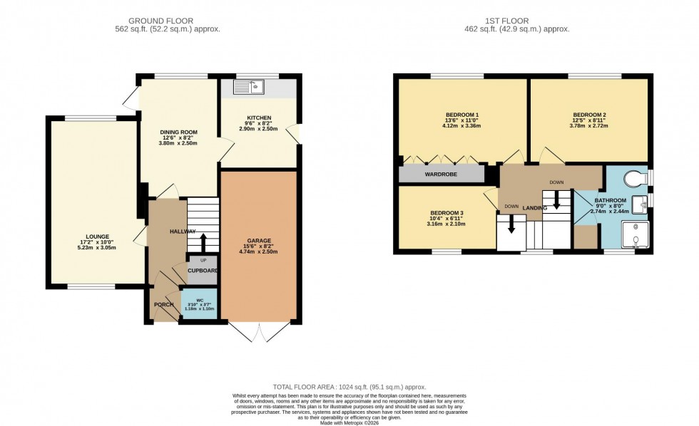 Floorplan for Dean Drive, Wilmslow