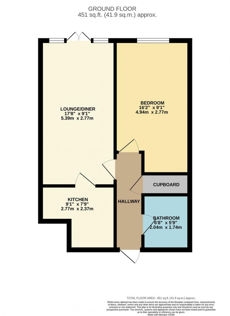Floorplan for Kingswood Court, Grove Avenue, Wilmslow
