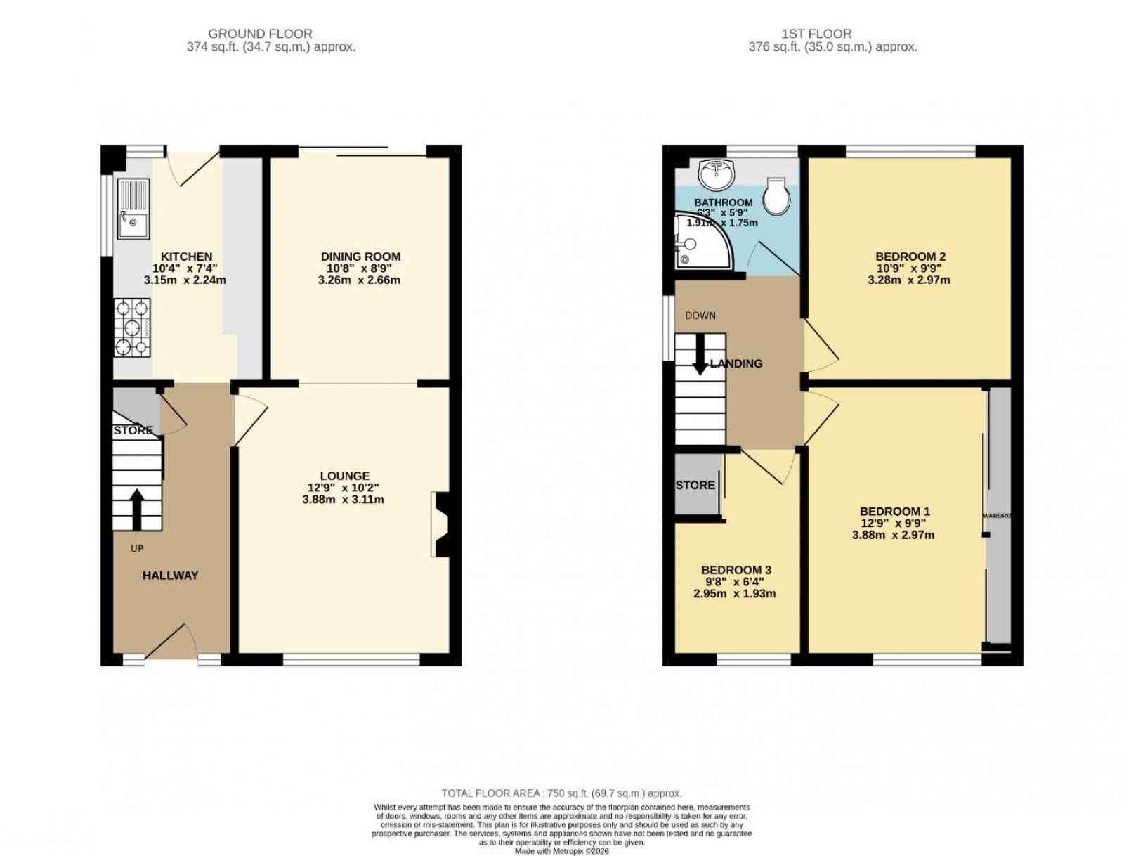 Floorplan for Gleneagles Close, Bramhall, Cheshire