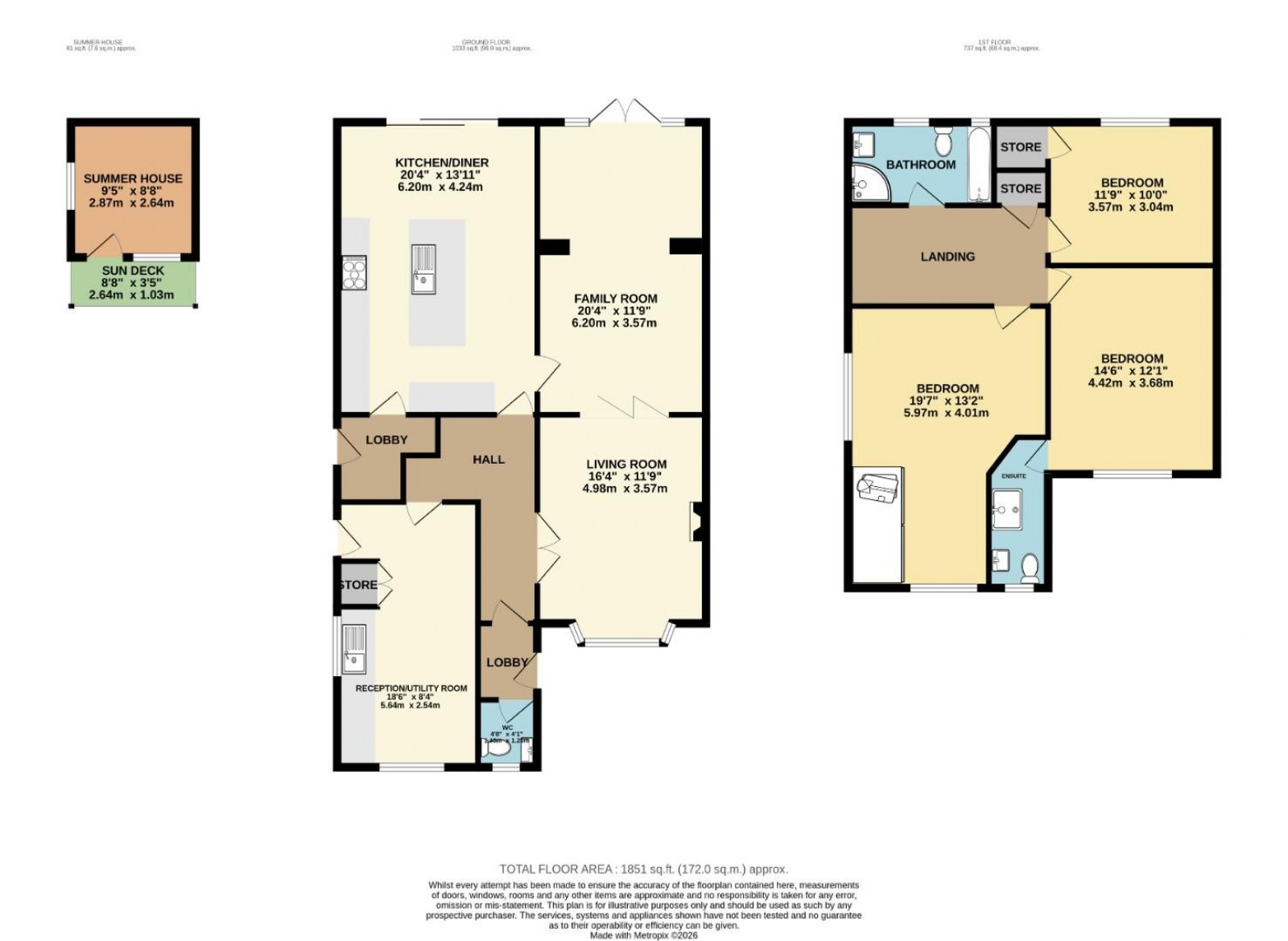 Floorplan for Fairbourne Drive, Wilmslow
