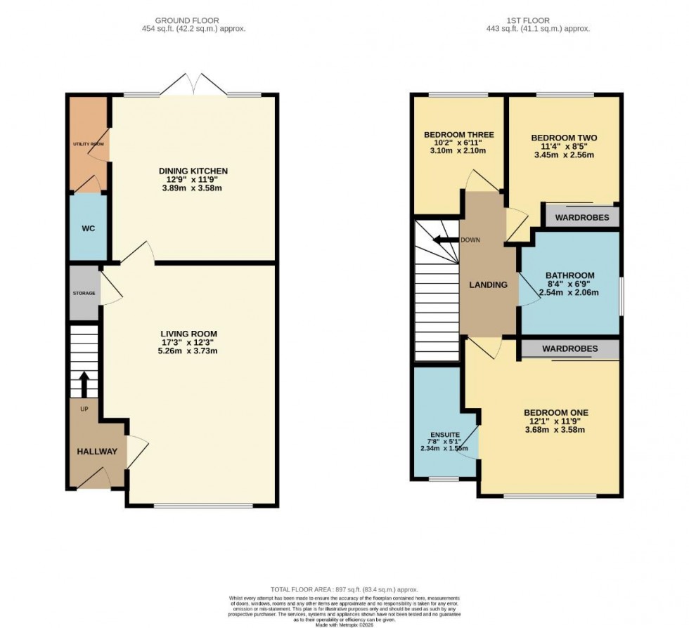 Floorplan for Brocklehurst Crescent, Poynton