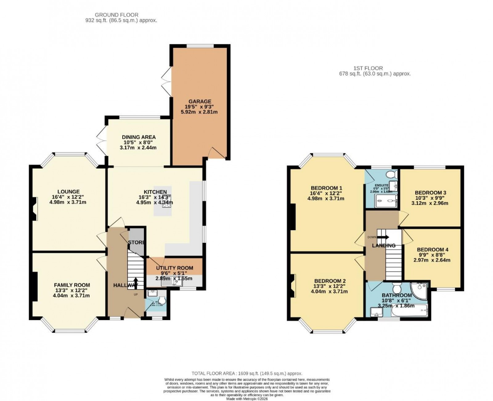 Floorplan for North Park Road, Bramhall, Cheshire