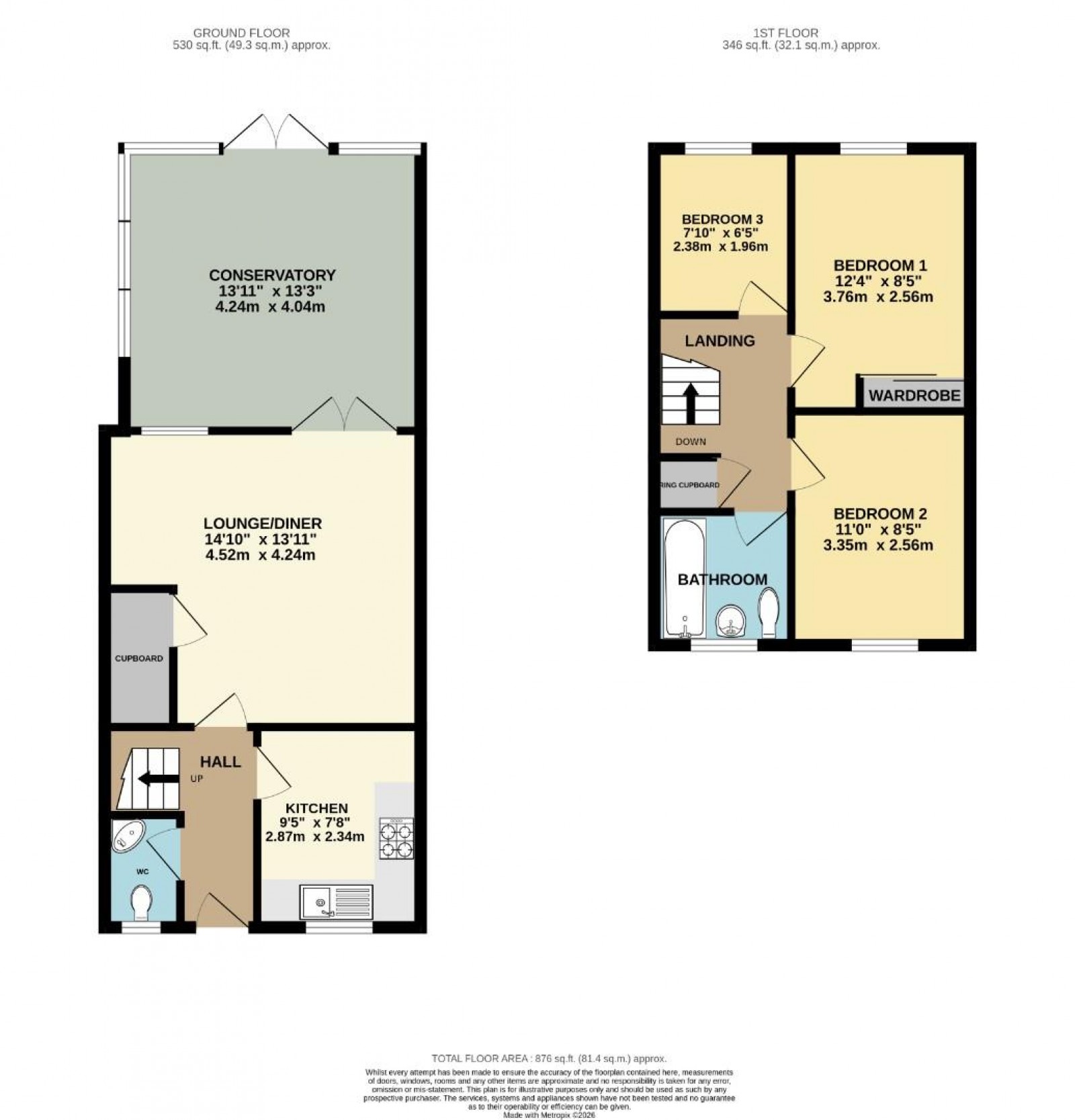 Floorplan for Glenside Drive, Wilmslow