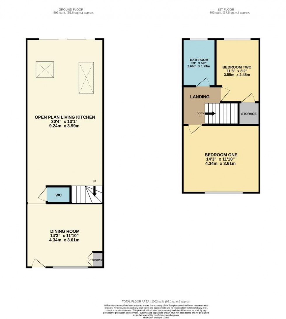 Floorplan for Moorland Road, Woodsmoor