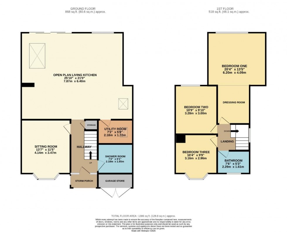 Floorplan for Rushfield Road, Cheadle Hulme