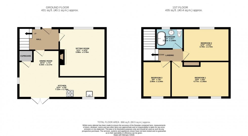 Floorplan for Maple Road, Alderley Edge