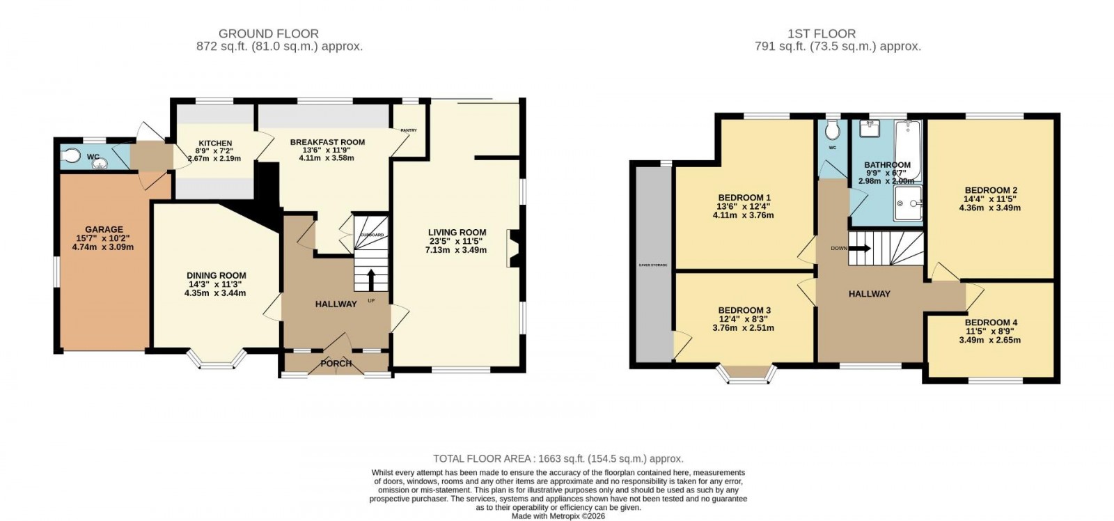 Floorplan for Hollin Lane, Styal, Wilmslow