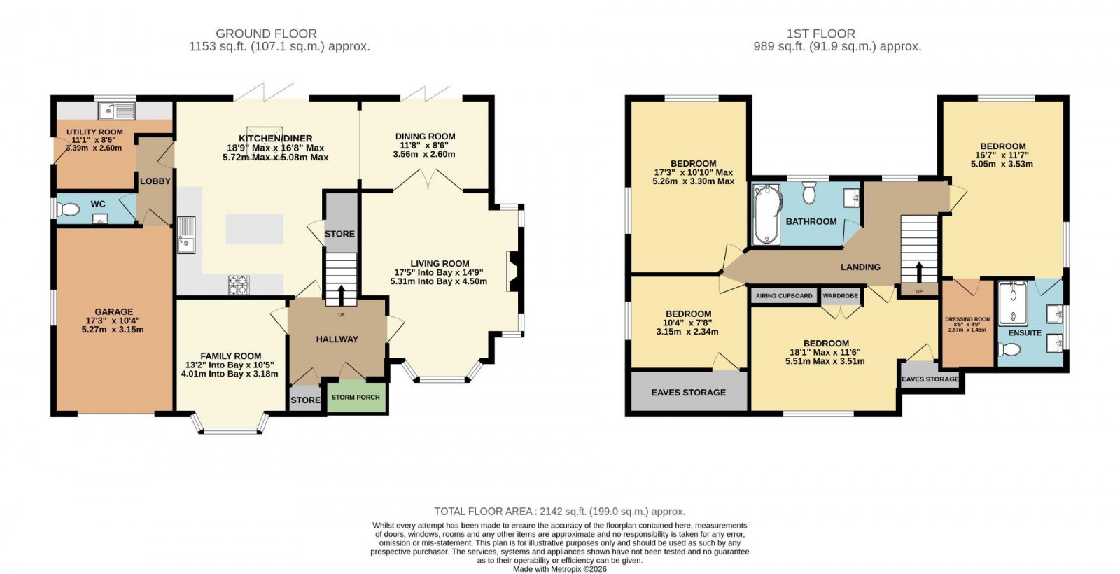 Floorplan for Fairbourne Close, Wilmslow