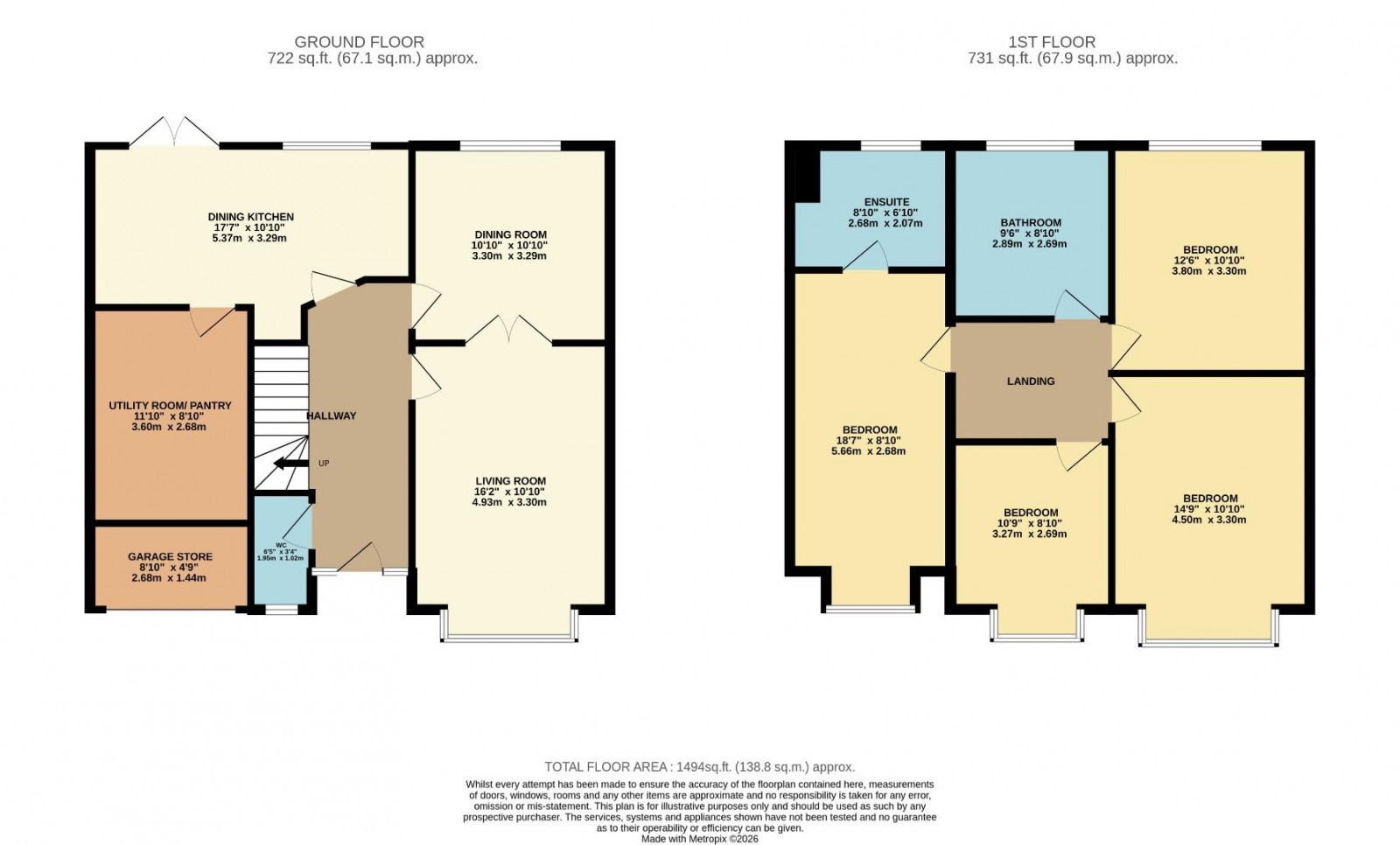 Floorplan for Church Road, Wilmslow