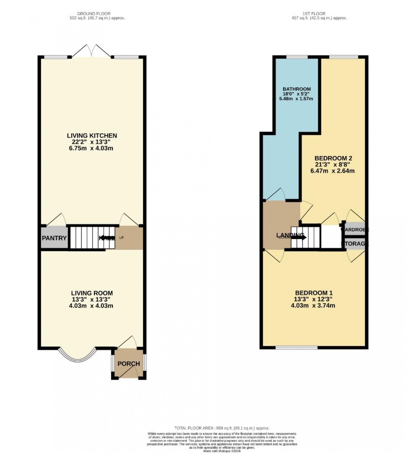 Floorplan for Hawthorn Street, Wilmslow