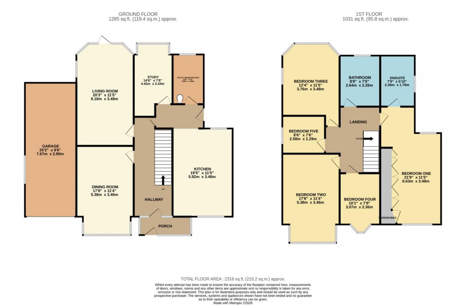 Floorplan for South Parade, Bramhall