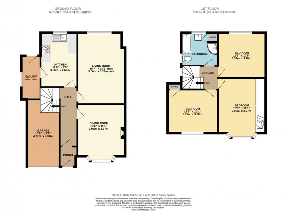 Floorplan for Dean Drive, Wilmslow