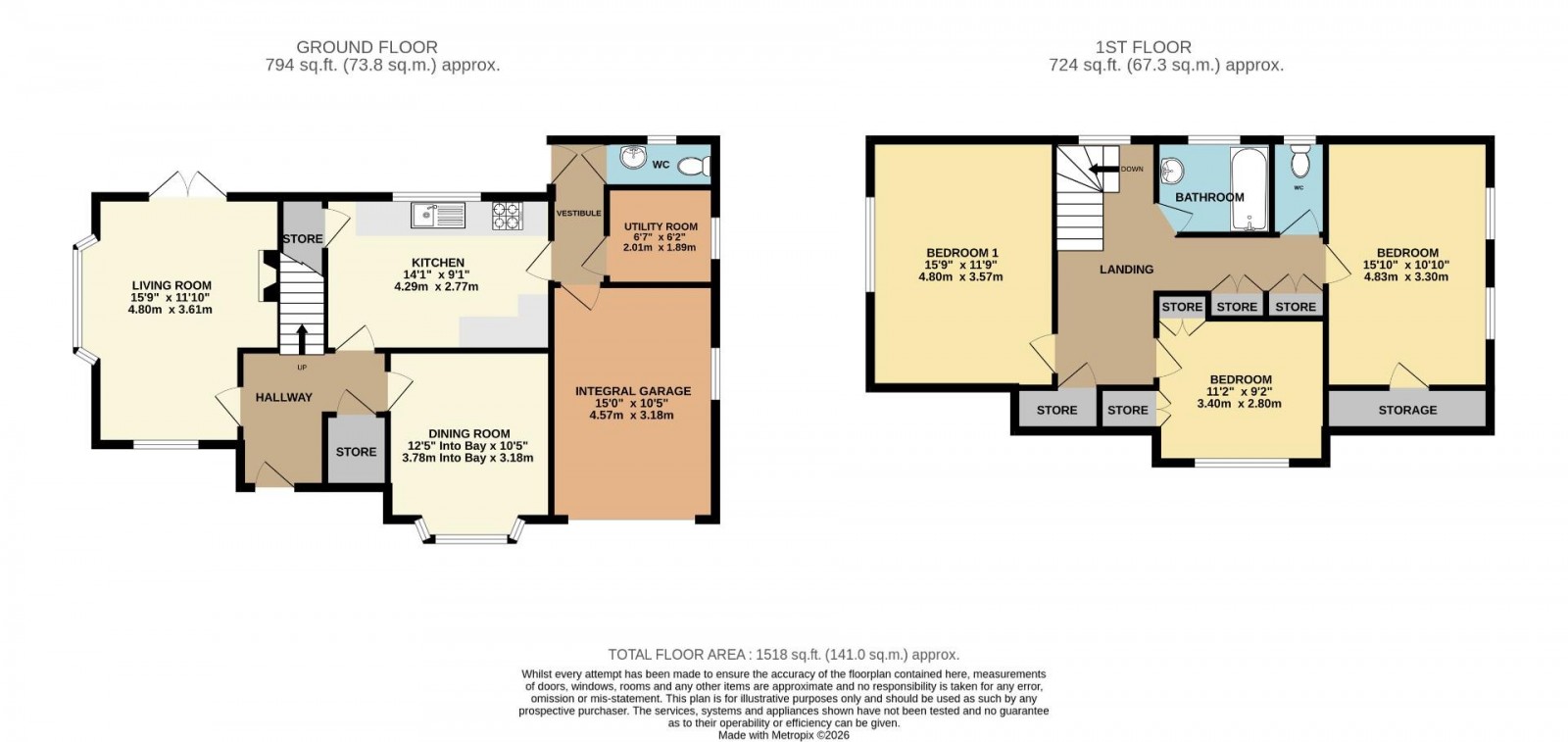 Floorplan for Fairbourne Avenue, Wilmslow