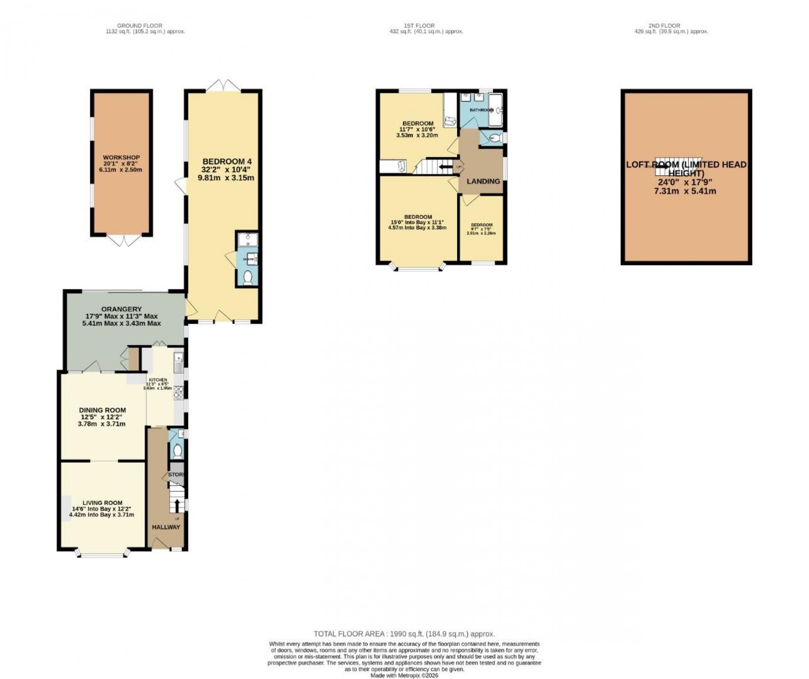 Floorplan for Deanway, Wilmslow