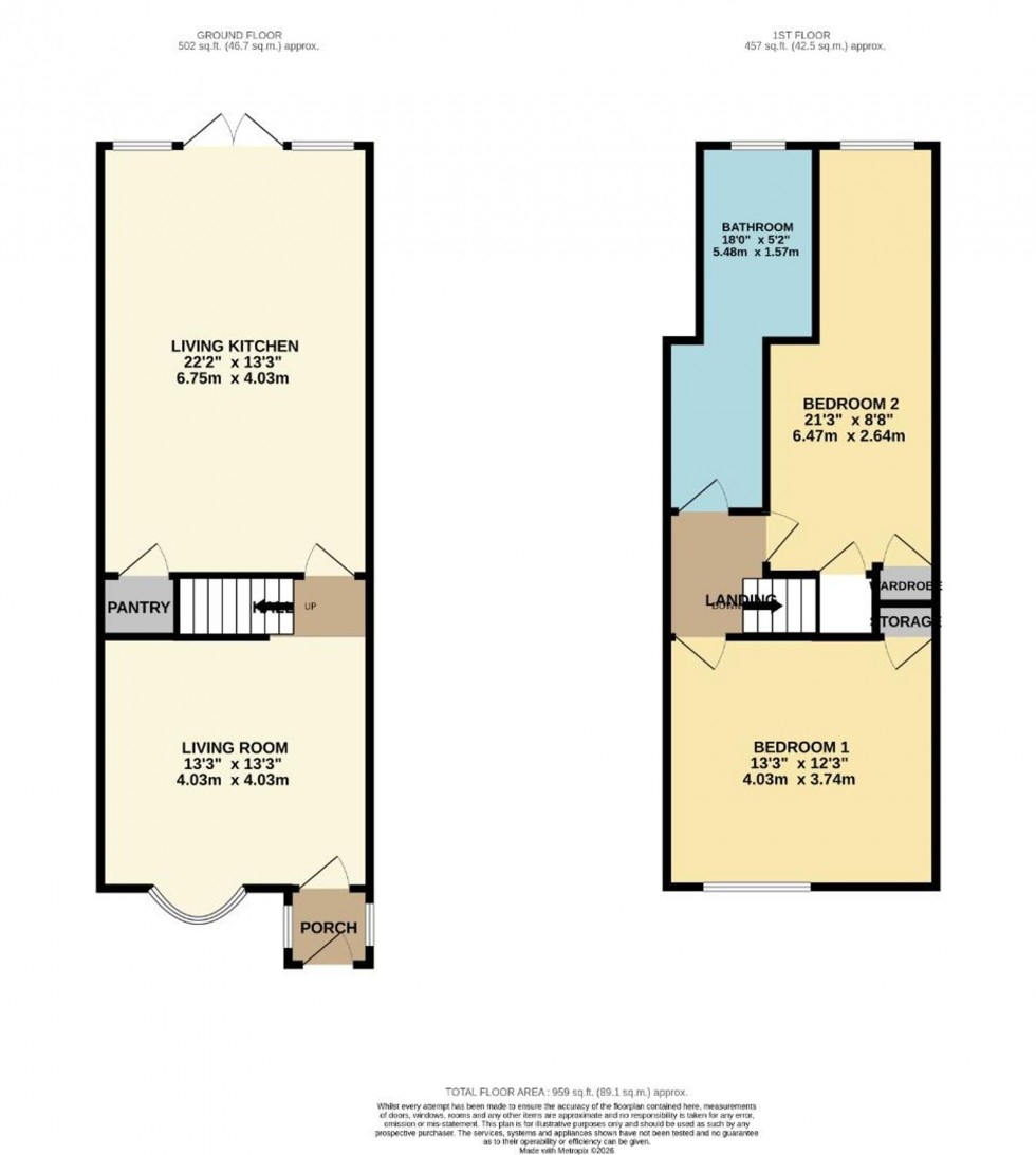 Floorplan for Hawthorn Street, Wilmslow, SK9