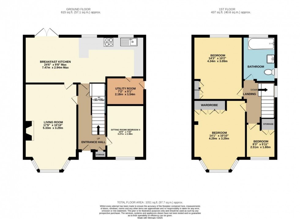 Floorplan for Buckingham Road, Wilmslow, SK9