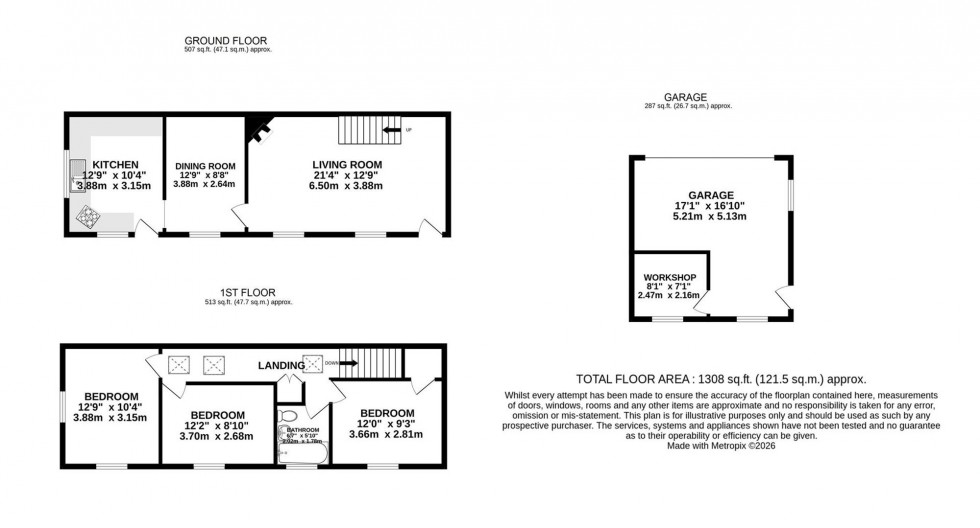 Floorplan for Wornish Nook, Somerford Booths, CW12