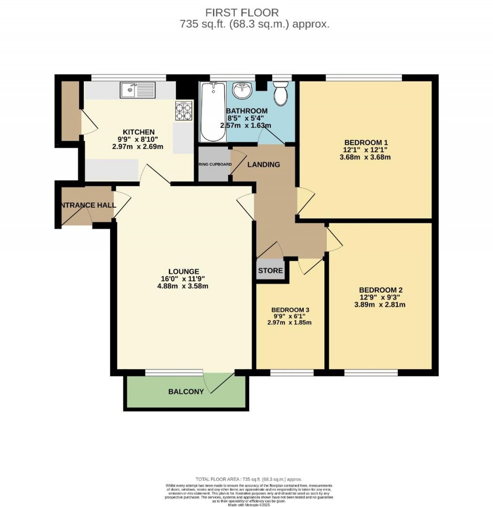 Floorplan for Damery Court, Bramhall, SK7