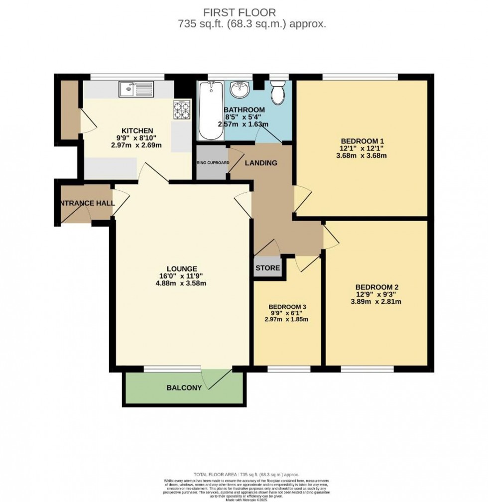 Floorplan for Damery Court, Bramhall, SK7