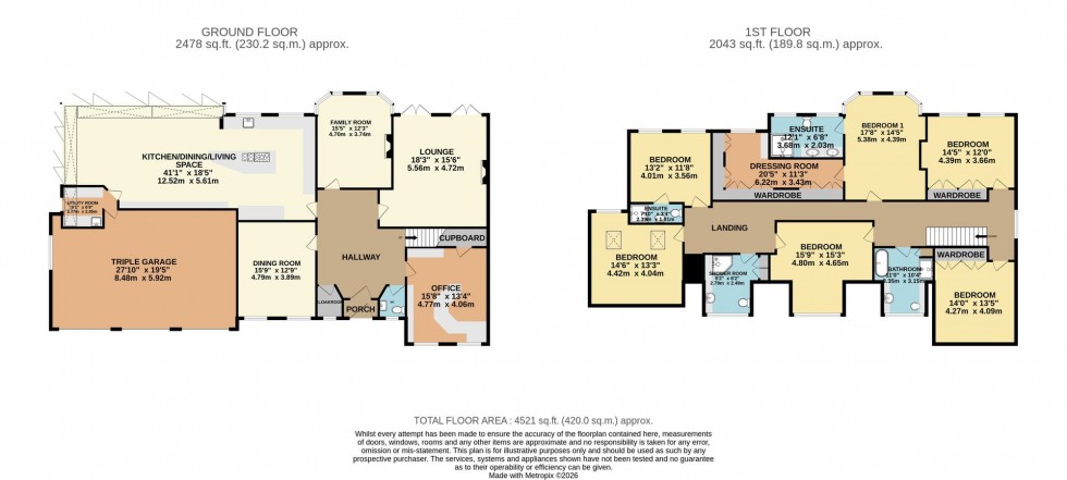 Floorplan for Bramhall Park Road, Bramhall, SK7