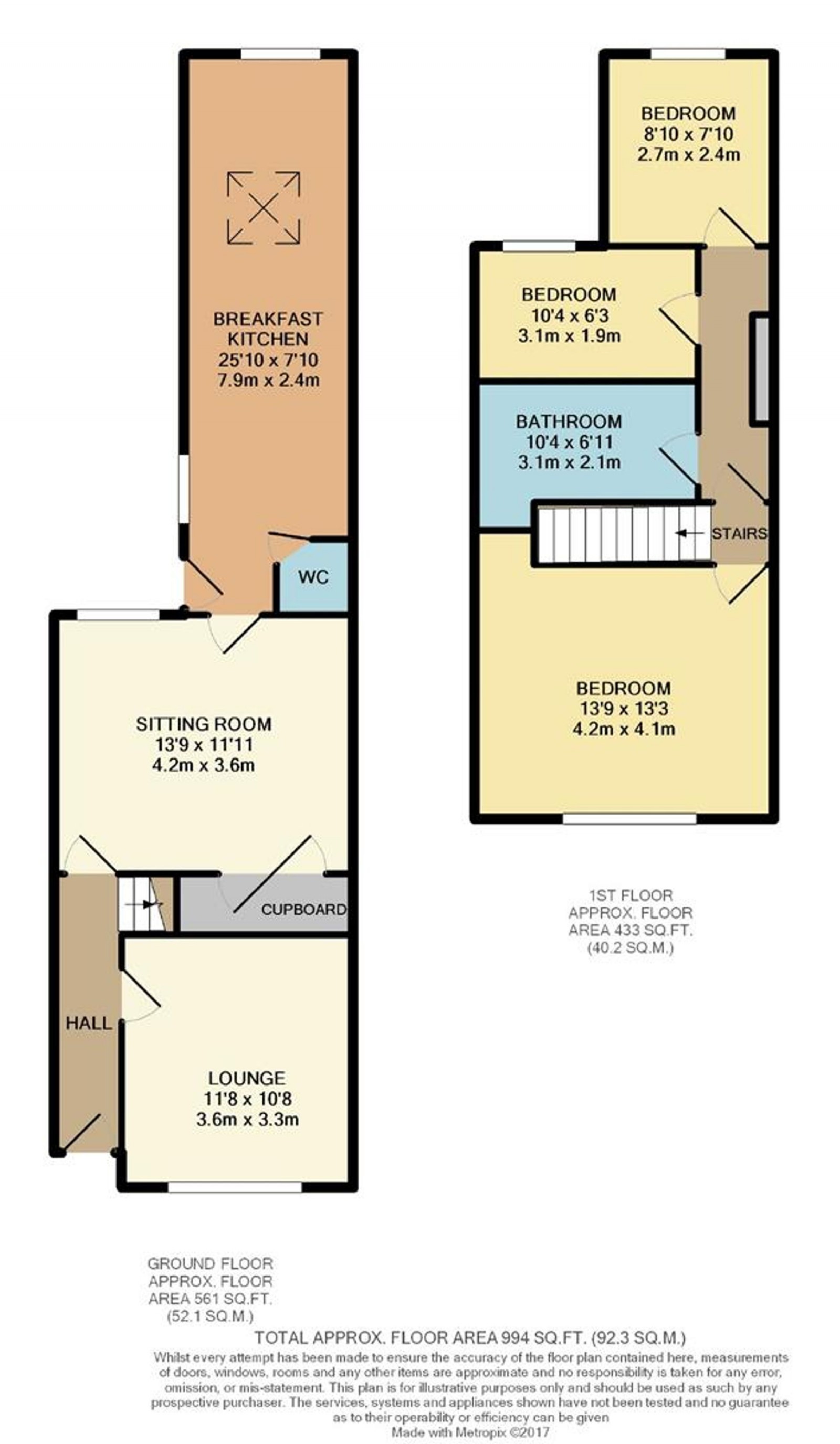 Floorplan for Simpson Street, Wilmslow, SK9