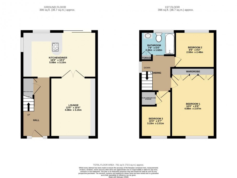 Floorplan for Bolton Avenue, Cheadle Hulme, SK8