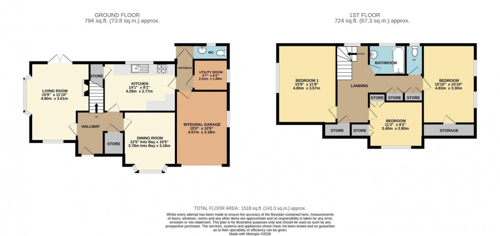 Floorplan for Fairbourne Avenue, Wilmslow, SK9