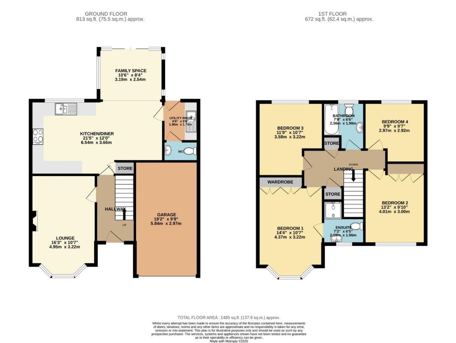 Floorplan for Lancastrian Way, Woodford, SK7